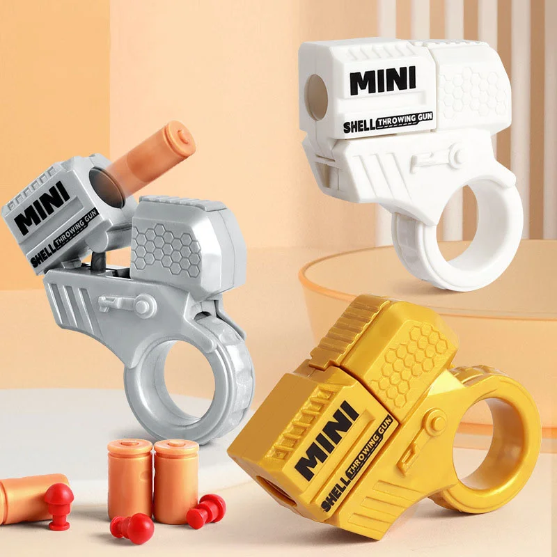 Gravity Straight Jump Soft Bomb Gun Fidget Toys 3D Printed Gun Non-Firing Cub Children Decompression Stress Reliever-2pcs