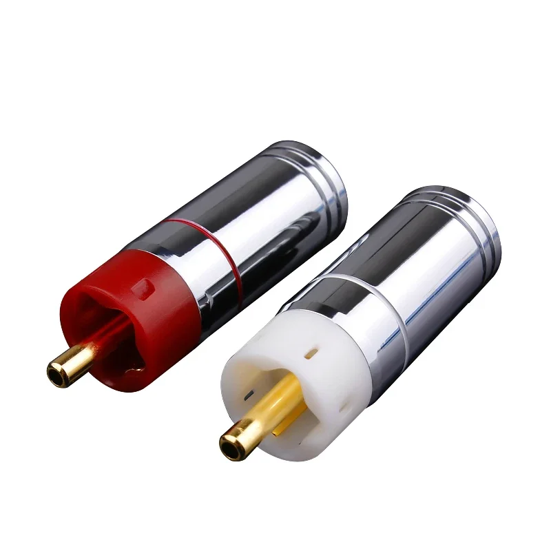 

4 шт HiFi аудио адаптер DIY RCA разъем 9 мм посеребренный латунный сигнальный кабель соединитель