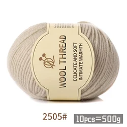 Premium Alpaca Wool Yarn Kit - 500g Medium Coarse, Warm & Fashionable DIY Knitting Material for Sweaters, Scarves, Hats & Pants, Multiple Color Pack (10 Balls) (2505 Meters of Camel Wool)