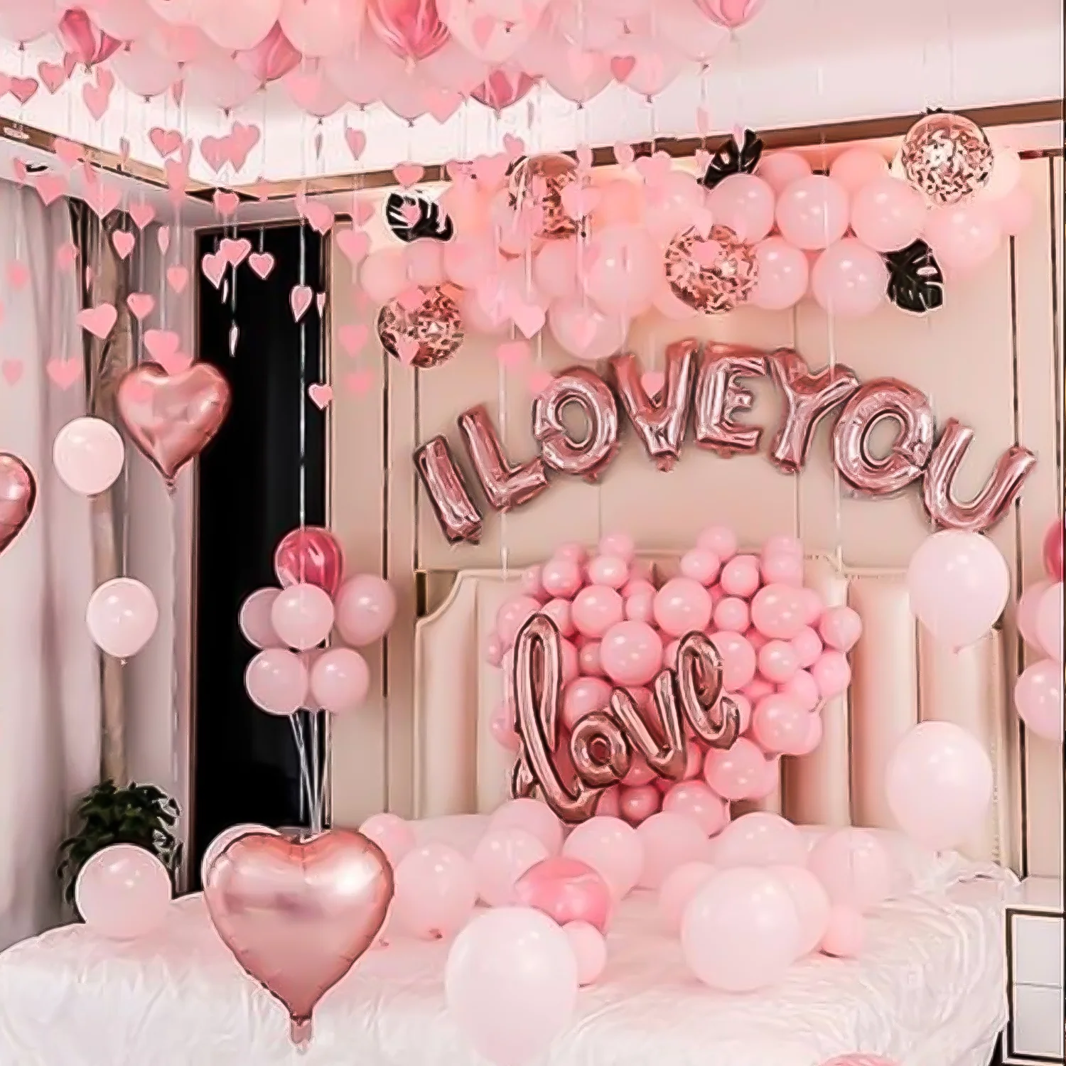 Romantic Love Letter Banner Decoration Balloons