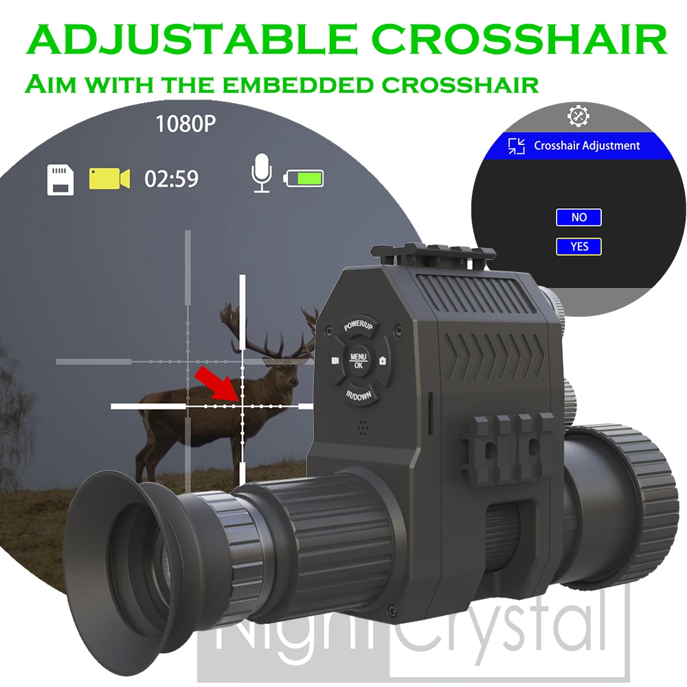 Hunting Trail Camera Trail Camera Monocular Night Vision Telescope Binoculars Night Vision Night Vision Scope Adapter Megaorei 4B Integrated Night Vision Scope Hunting Camera Monocular Clip on Attachment with Built-in 850nm Infrared IR Flashlight