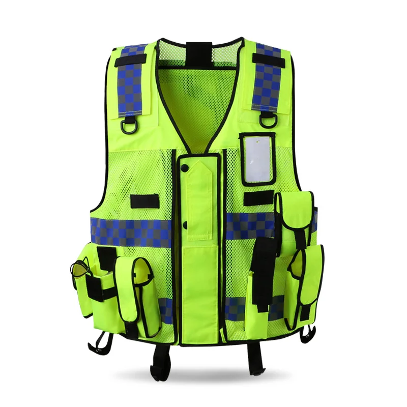 Hi Vis 고가시성 반사 조끼 작업복, 오토바이 사이클링 스포츠, 야외 반사 안전 조끼