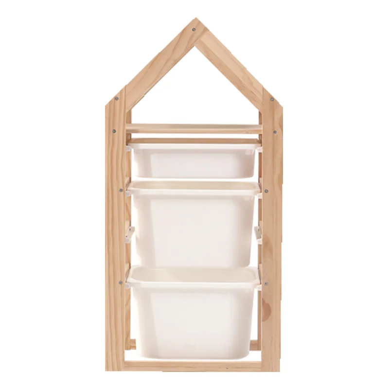 Children's Toys And Books Storage Cabinet Four-storey House Cabinet Wooden Drawer Children's Furniture