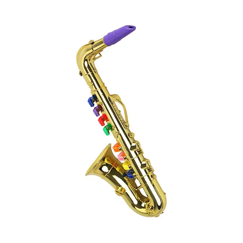Kids Saxophone Mini Saxophone Toy Kids Trumpet with Sound Plastic Trumpet Toy Musical Instrument Toys for Kids Learning