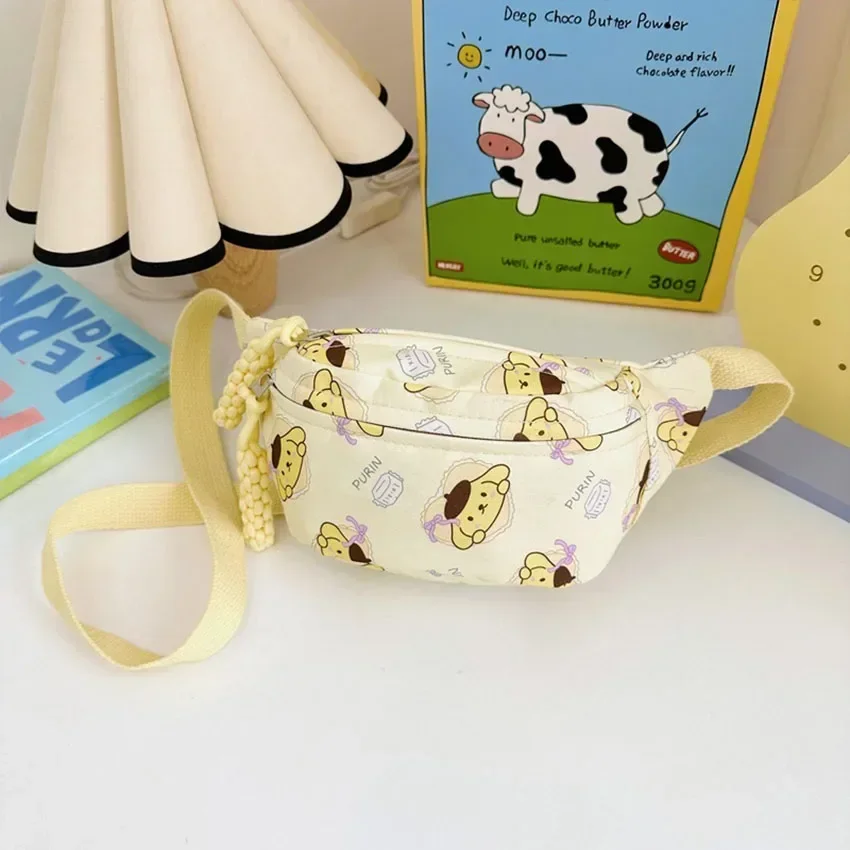 Sanrio Adjustable Crossbody Chest Pack - Cute Girls Cinnamoroll  Hello Kitty Waist Bag