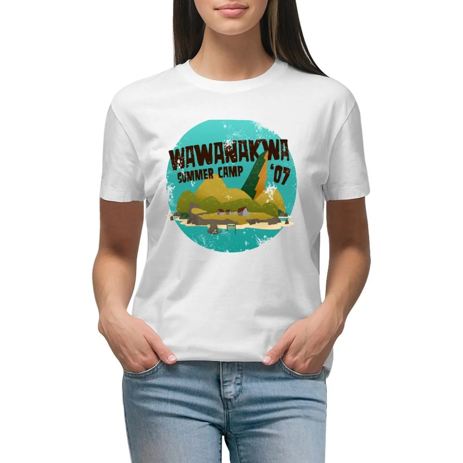 

Wawanakwa summer camp T-shirt vintage clothes kawaii clothes t-shirts for Women loose fit
