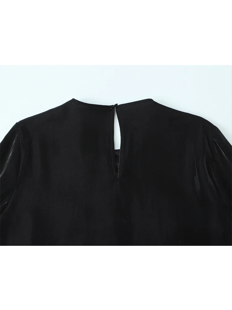 Women's Vintage Loose Blouse Long Sleeve Ruffles Tierred Shirts Solid Elegant Spring Autumn High Street Layered Blouses Lady New