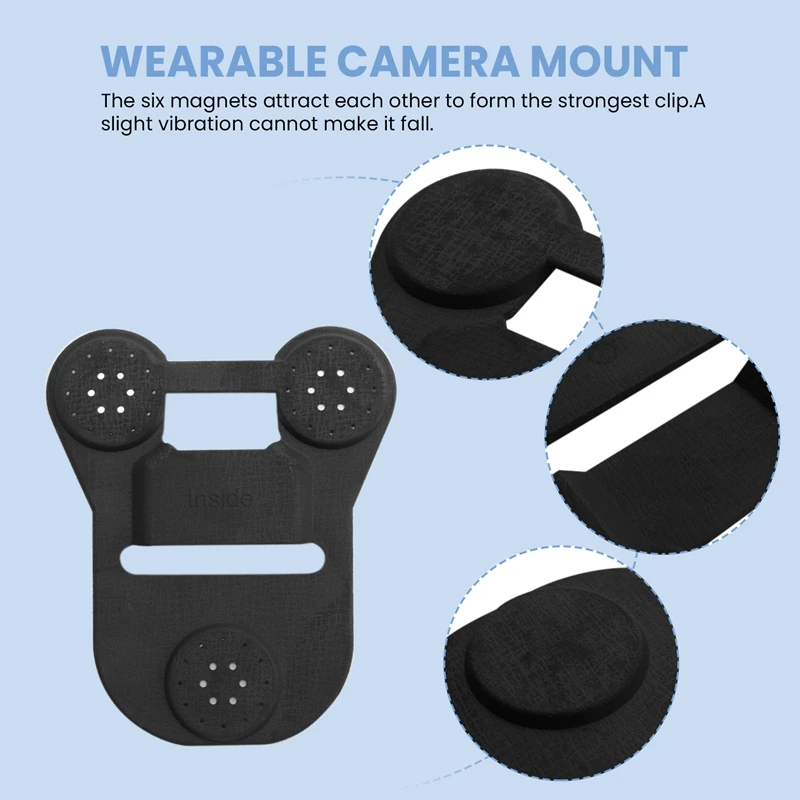 Corpo Wearable Câmera Magnetic Mount Holder Universal Law Cams Todas as Marcas - Image 3