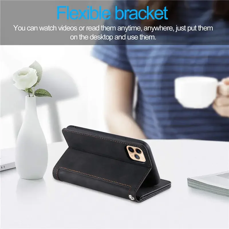 Multi Card Slot Case For Vivo V21 5G Zipper Wallet Leather Luxury Funda For Vivo Y33S Y21 Y 20 12 11 S Y20i Y53S Y72 Y52 Cover