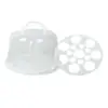 Cake Carrier with Lid and Handle Dustproof Round Cake Cover Portable Cake Box for Doughnuts Camping Desserts Cookies Dishes 3