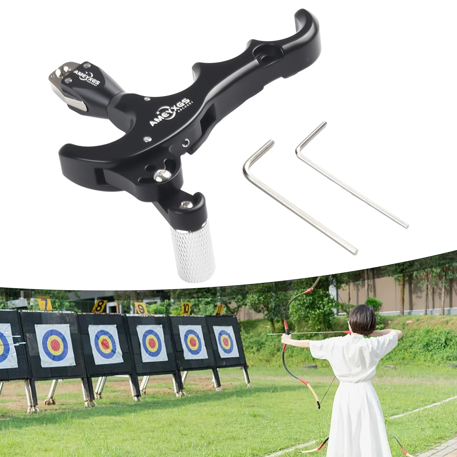 

Съемное устройство из алюминиевого сплава, съемное устройство, композитный лук, вращение на 360 °, съемник большого пальца на 4 пальца, совершенно новый стиль