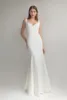 Simple Wedding Dress Mermaid 2024 Spaghetti Strap Sexy V-Neck Backless Long Bridal Gowns Custom Made Vestido De Novia 2