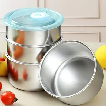 Stainless Steel Lunch Bento Box Sealed Leakproof Travel Storage Pickle Container Microwave Safe Household Lunchbox