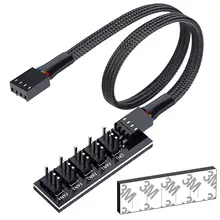 1 ~ 5 웨이 PWM 팬 허브 PC CPU 냉각 4 핀/3 핀 팬 전원 케이블 허브 분배기 어댑터 데스크탑 컴퓨터 쿨러 케이스 팬