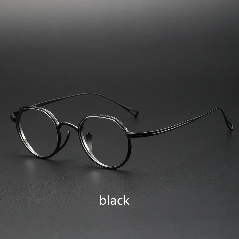 Japanese Style Fashion 10g Ultra-Light Pure Titanium Frame Double-loop design eyeglasses KMN1231 21 S9a45dab771c84adb9f9e9fef86d6cd77T