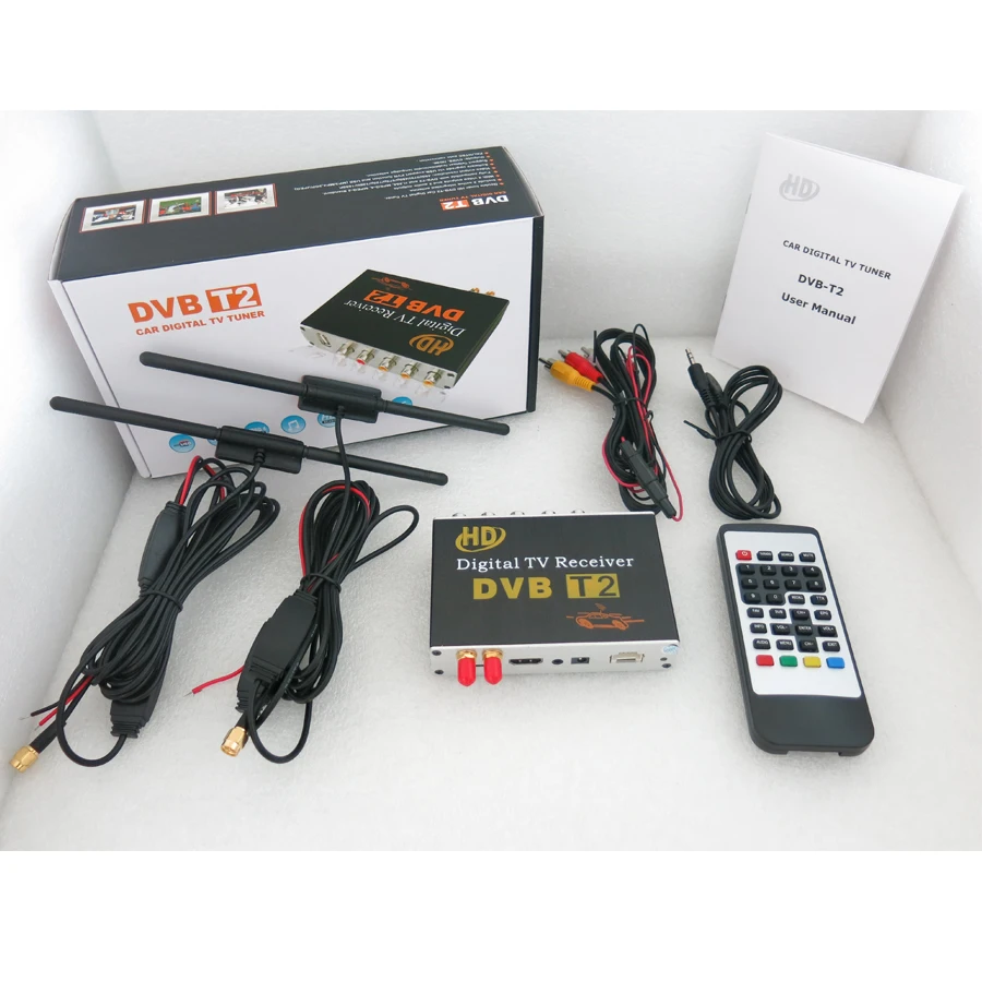 Sintonizador digital de TV con 4 antenas para coche DVB-T2 - Car