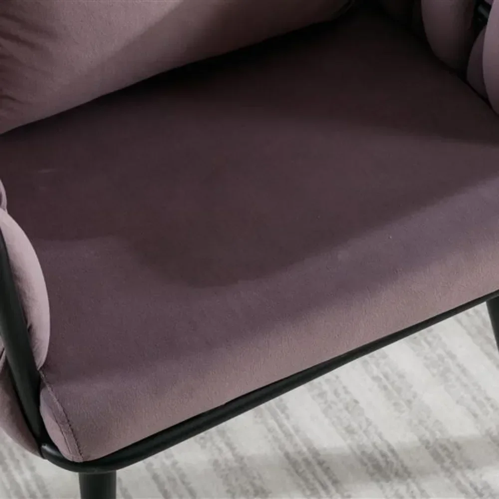 Pure purple modern velvet dining chair 2 piece set of hand-woven upholstered chairs living room chairs upholstered side chairs