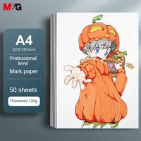 M&G 50 Sheets Marker Paper A4 Marker Pen Special Paper for School Students Kids Girls Handwriting Painting Sketching 1