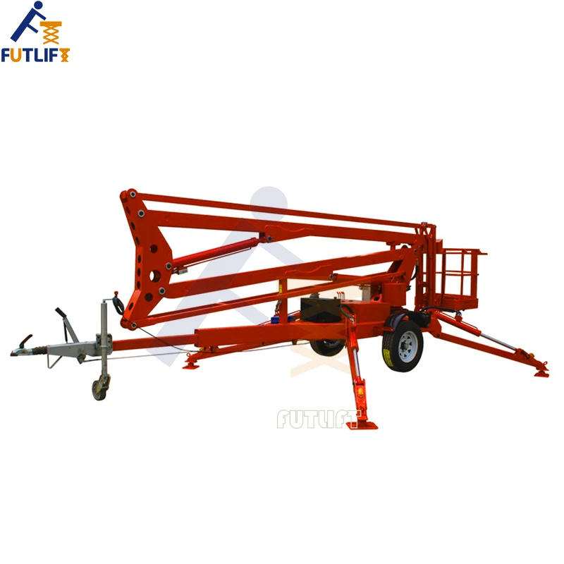 FT 18M All Terrain Articulated Boom Lift Aerial Work Platform Electric Hydraulic Telescoping Lift