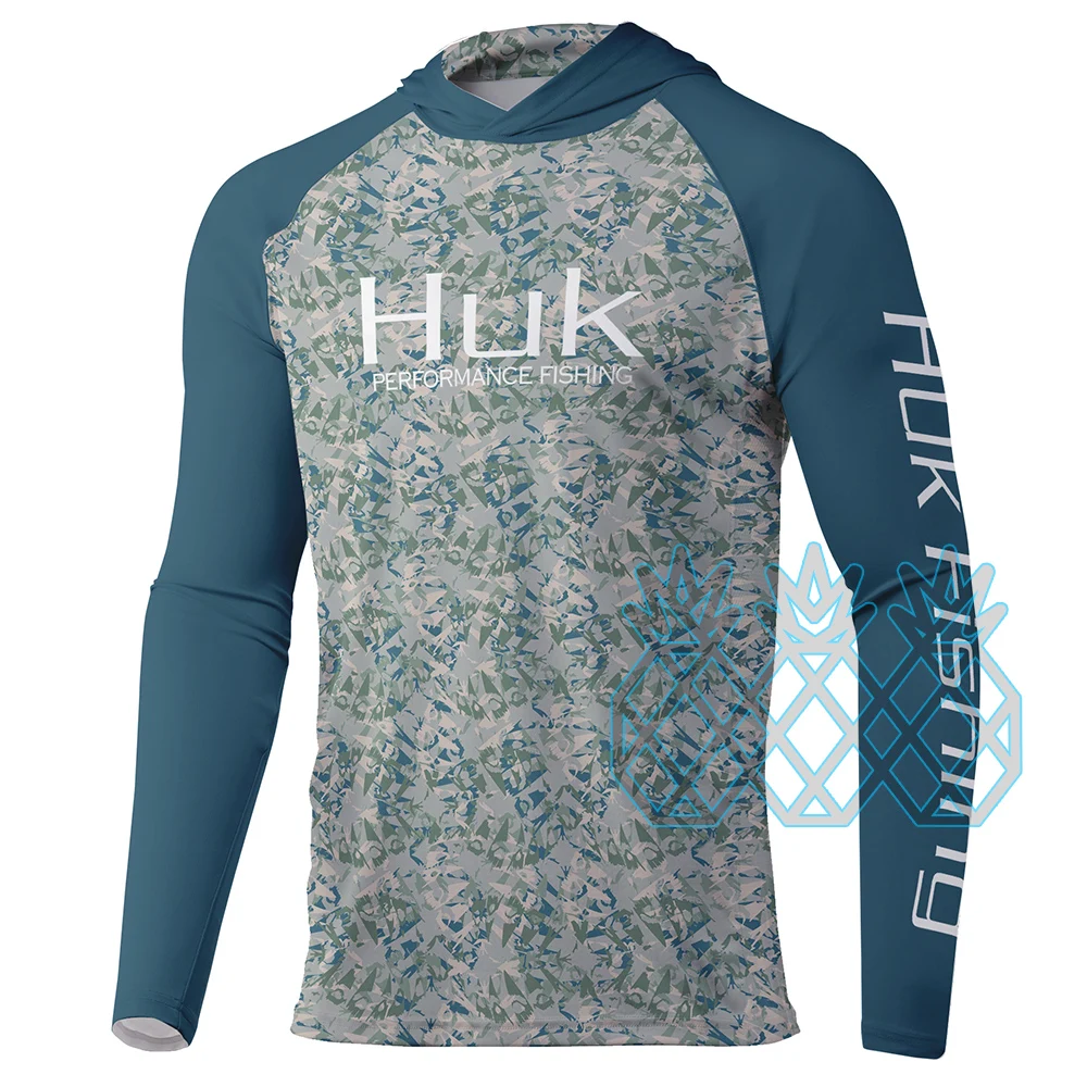 HUKPerformanceFishingShirtsMenLongSleeveHoodieUPF50Fishing