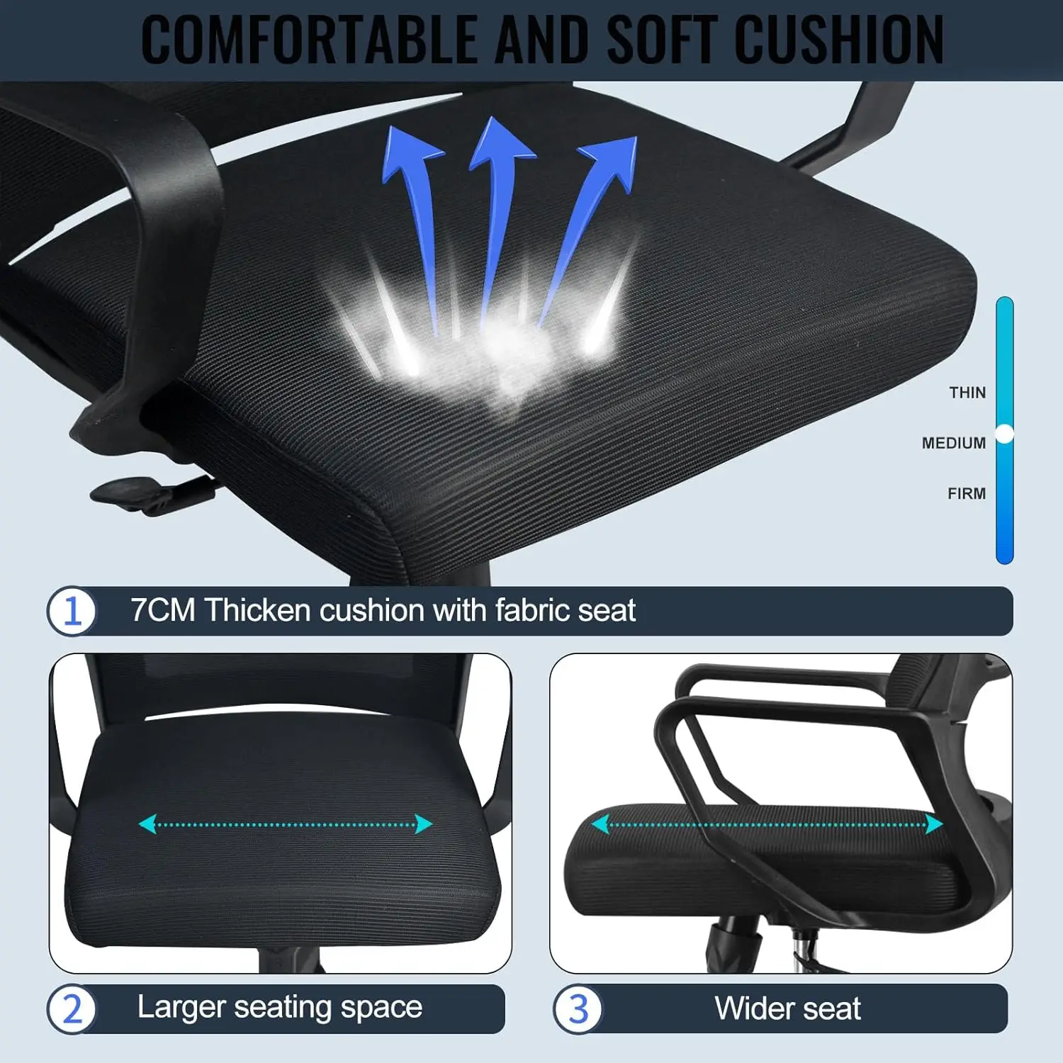 كرسي مكتب مريح مع مسند رأس قابل للتعديل، كرسي مكتب...