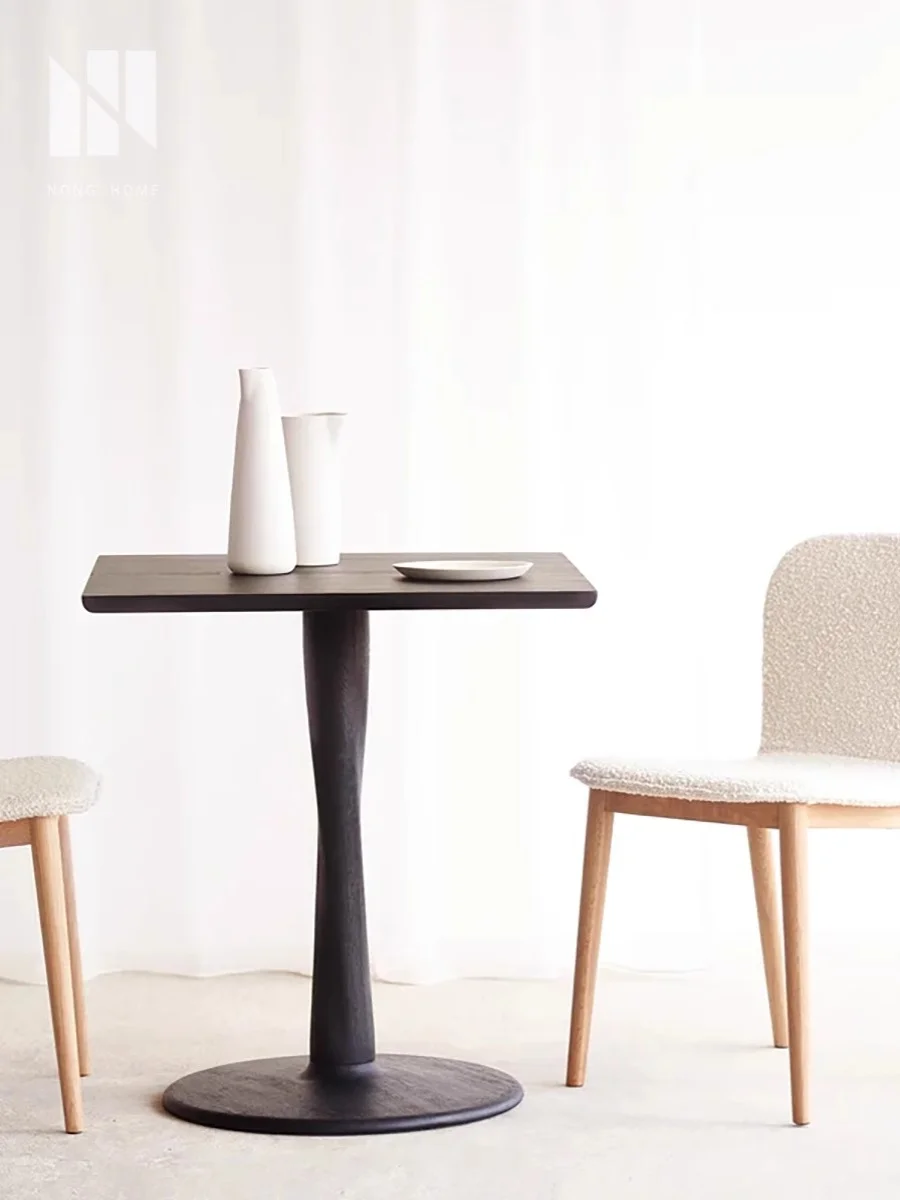 Скандинавский черный квадратный столик