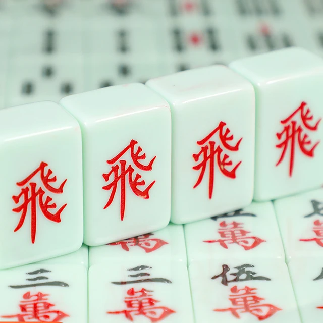 Jogo mahjong chinês para viagens, versão completa, 44 peças - AliExpress