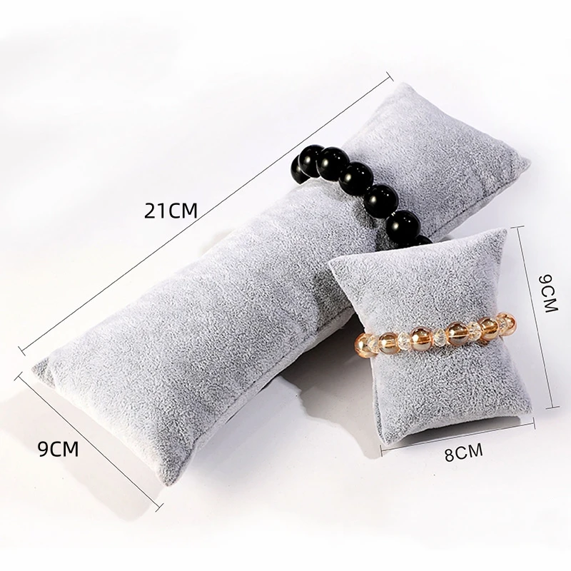 Samt Schmuck Kissen Ständer Halter Organizer Armband Fall Verpackung Für Armbanduhr Halter Schmuck Display Fotografie Kissen – Detail 1