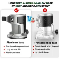 Brushless 6 Speeds Electric Trimmer Aluminum Alloy Base Cordless Wood Router Woodworking Engraving Slotting for Makita Battery 2