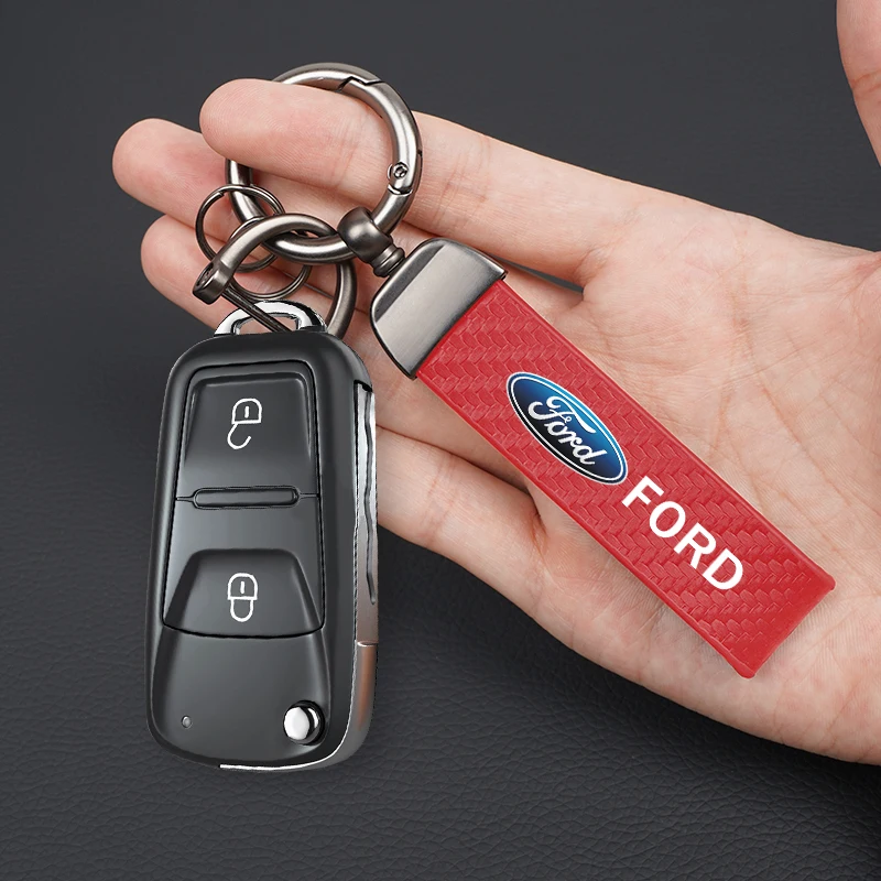 Premium Leather Car Logo Key Chain