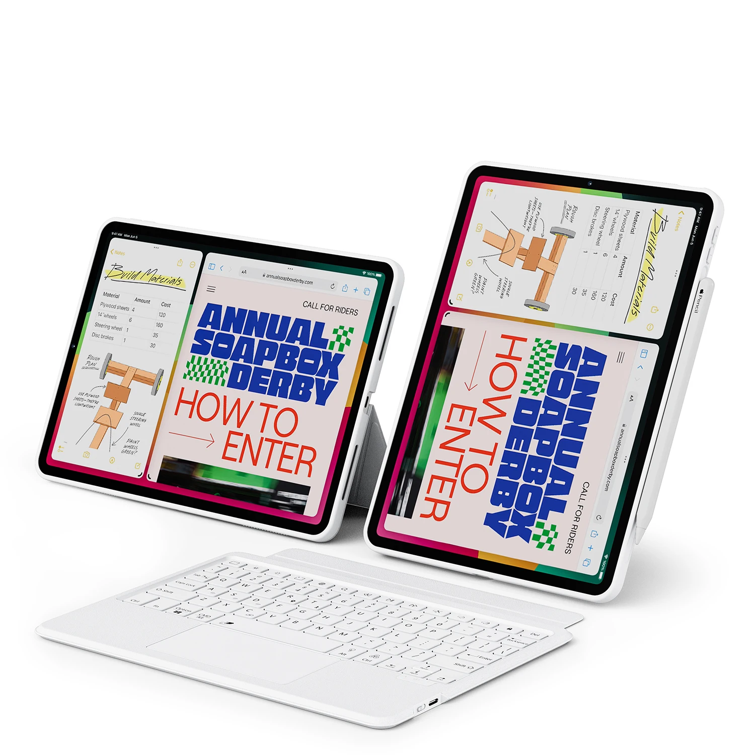 

Magic Keyboard Case Detachable Keyboard Trackpad for Apple iPad Pro Case with Backlit Keyboard