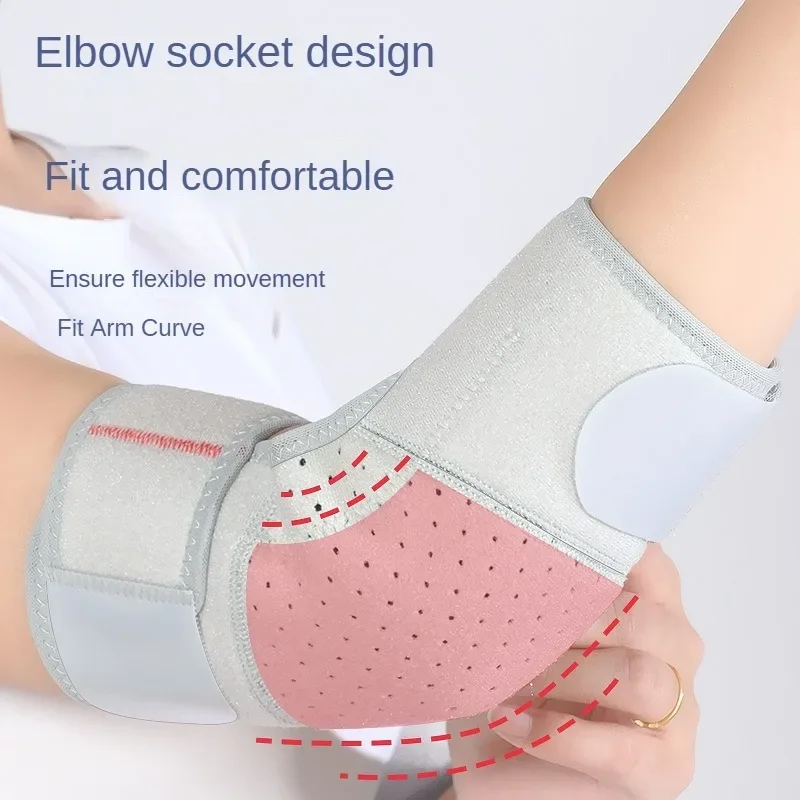 Elbow arm support strap, adjustable elbow sleeve, breathable perforated elbow protection strap, tennis golf ball elbow support
