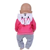 17 Inch Doll Clothes Cartoon Dog Hoodies Trousers 43cm New Born Baby Boy Clothes Sports Suit Toys for Girl Nendoroid Clothes 5