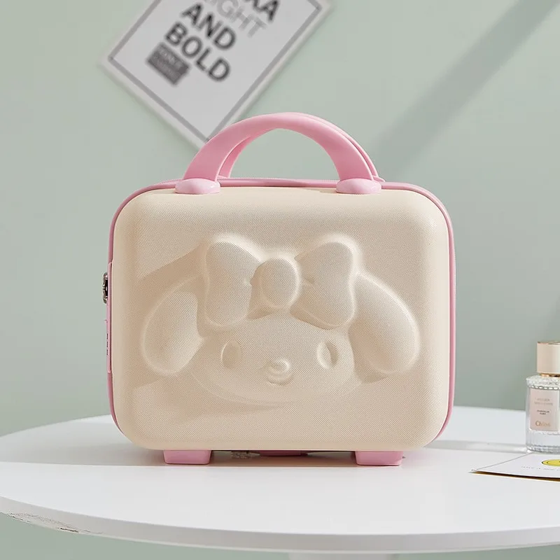 

Sanrio Mini Cosmetic Case Luggage Portable Password Box My Melody Cartoon Layered Waterproof Girls' Carry-On Case Storage Box