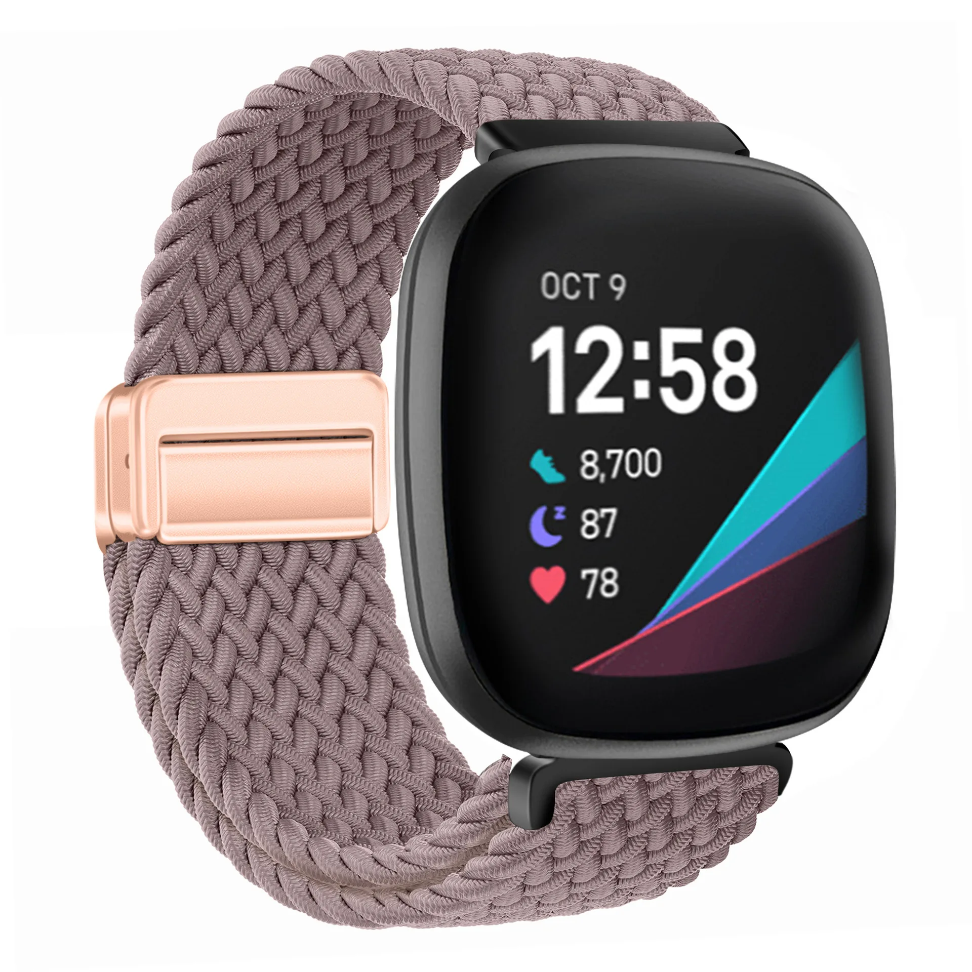 Sporty Nylon Braided Loop Strap - Magnetic Breathable Bracelet Wristband Belt Accessory