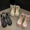 Spring Women Thick Platform Mary Janes Lolita Shoes Summer 2024 New Bow Chain Party Pumps Fashion Oxford Shoes Zapatos De Mujer 6