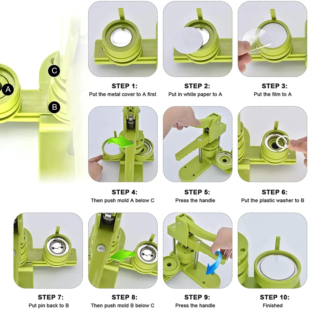 25/32/37/44/58MM Badge Maker Mold,Interchangeable badge mold,Button Making Press Machine Mould,Badge Punching Round Button Mold