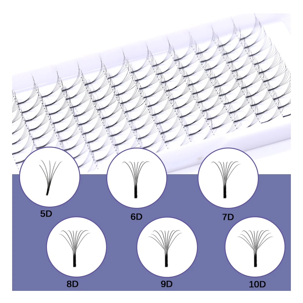 

Premade Volume Fans Mink Individual False Lashes Natural Wispy Eyelash Extension Lash Clusters Russian Premade Fan Lashes