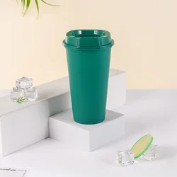 Eco-Friendly Reusable Travel Coffee Mug - BPA-Free Plastic, 16oz Capacity - 401-500ml (Green)