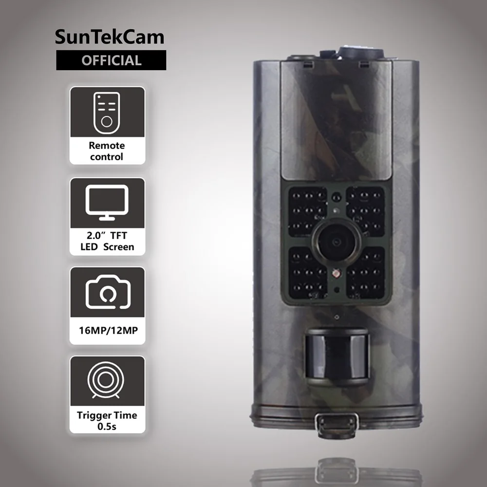 Hunting Trail Camera 16MP 1080P Night Vision IP56 Waterproof 0.5s trigger time Photo Trap Camera