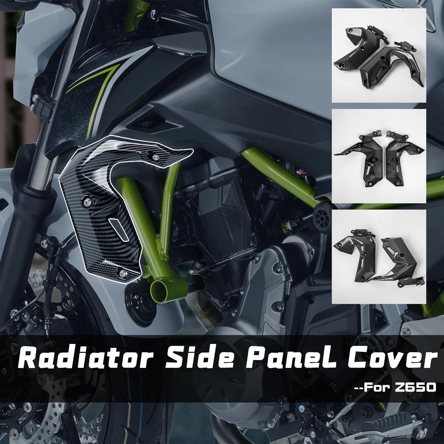 Moto Cooler Radiatore Protezione Laterale Shell Cover Cap Panel Carenatura Guard Kawasaki Z650 Z 650 2017 2018 2019 Frame Slider