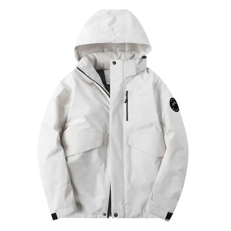 Men's Outdoor Climbing Hiking Jacket Thickened Waterproof Winter Coat Windproof Cotton Padded Outwear for Couples Picnic men cotton jacket