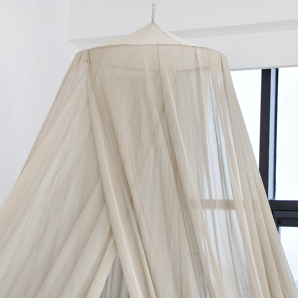 EMF Protection Mosquito Net Radiation Reducing Anti-mosquito Netting Dome Bed Canopy with Silver Fiber Mesh 4