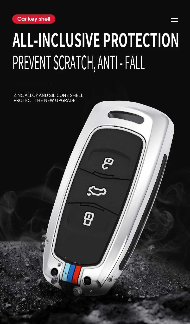 Cover per portachiavi a distanza per auto in lega per Geely Atlas Boyue NL3 EX7 Emgrand X7 muslimah SUV GT GC9 accessori per Fob a conchiglia protetti - S9a474f1fec914e0cbc376ea8a77c111c0