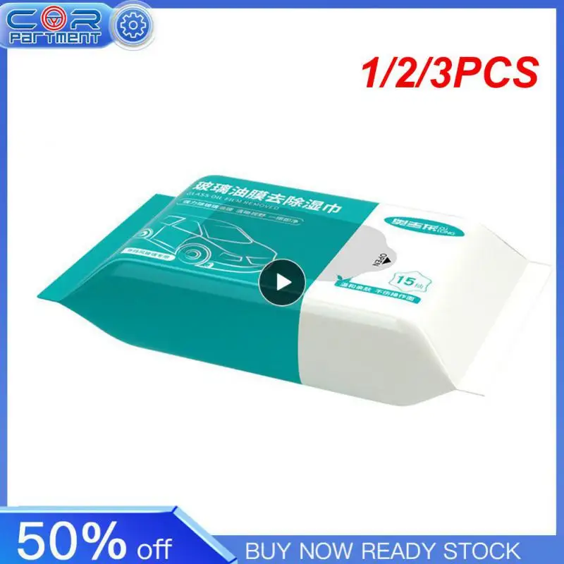 

1/2/3PCS Automobile Glass Oil Film Removal Wipes Car Front Windshield Degreasing Cleaning Oil Film Cleaning Agent