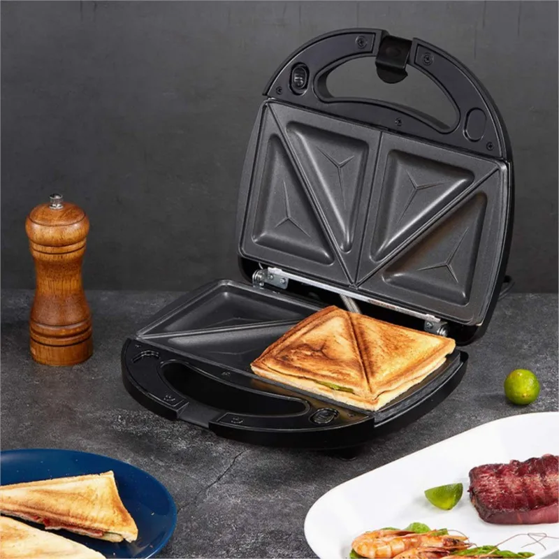 Panini 3 in 1 Household Sandwich Machine Multifunctional Waffle Cake Light Breakfast Steak Machine тостер 4