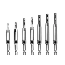 

1/4 5/64‘’ Door Window Hinge Hole Opener Woodworking Drilling Positioning Twist Core Drill Bit HSS Special Shaped Hex Drill Bit