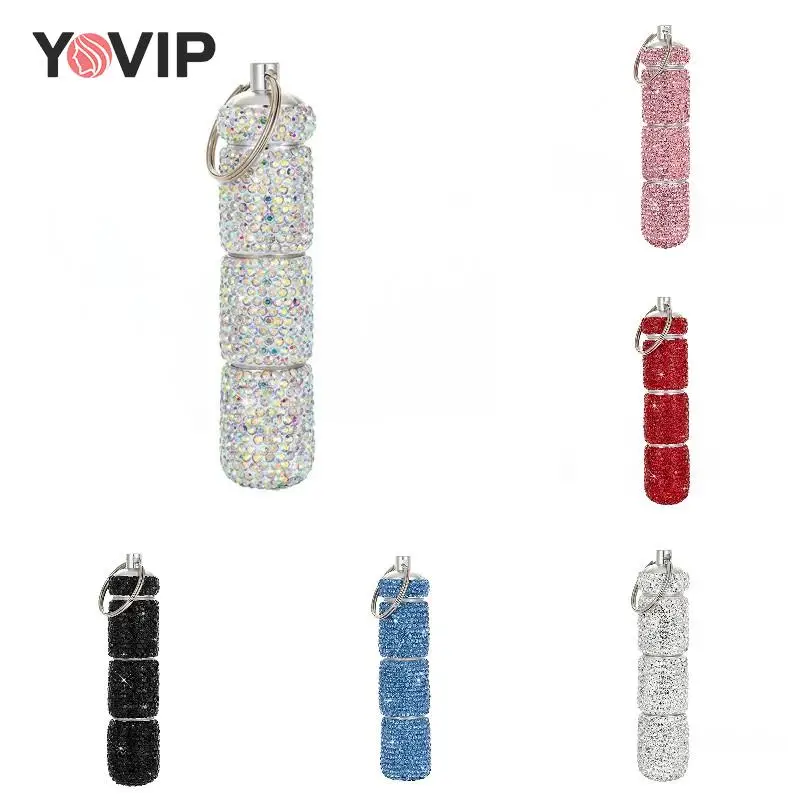 

Мерцающая полная фотография, контейнер для таблеток, держатель для планшета, тонкая работа, флакон из алюминиевого сплава для пеших прогулок