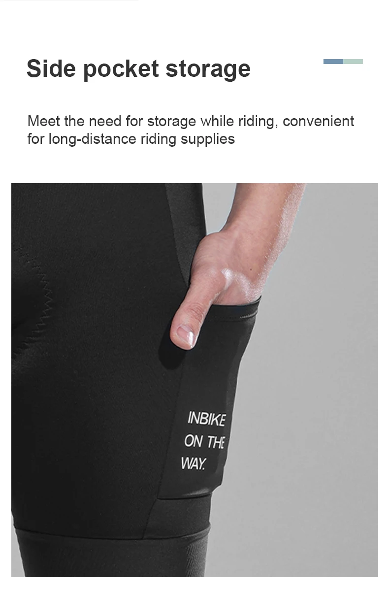 Description Picture 5 of itemINBIKE Men's Cycling Bib Shorts 3D Padded MTB Bike Shorts Pants Man Road Cycling Pants Bicycle Shorts Tights UV Protection