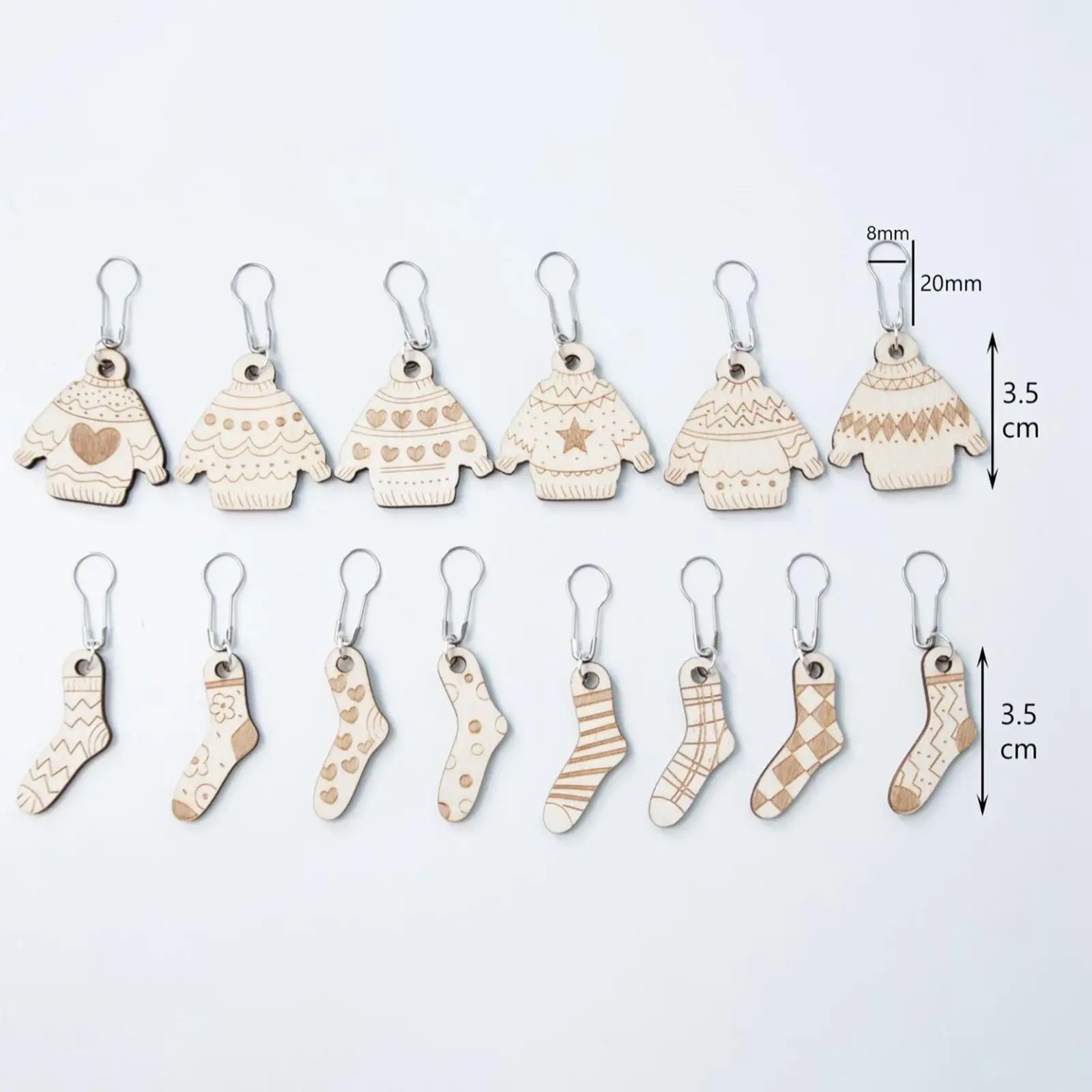 목재 뜨게 스티치 마커, 크로셰 마커, 견고한 공예 바느질 도구